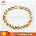 China alibaba supply cheap african jewelry heart shape metal hand chains 18k gold plated brass bracelets